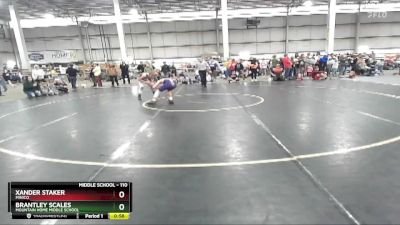 110 lbs Cons. Round 3 - Xander Staker, Minico vs Brantley Scales, Mountain Home Middle School