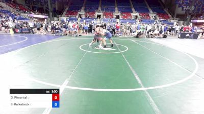 157 lbs Cons 64 #2 - Dawsen Pimentel, UT vs Sean Kolkebeck, IL