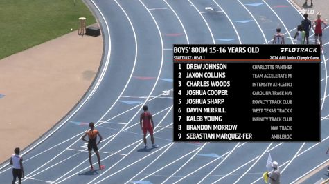 Youth Boys' 800m, Finals 1 - Age 15-16