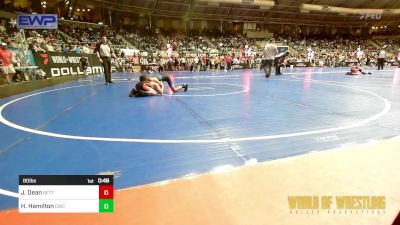 80 lbs Consi Of 16 #1 - James Dean, Betterman Elite vs Harding Hamilton, Cowboy Wrestling Club