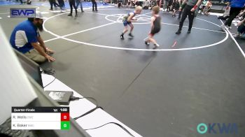 43-46 lbs Quarterfinal - River Wells, Claremore Wrestling Club vs Kinser Baker, Berryhill Wrestling Club