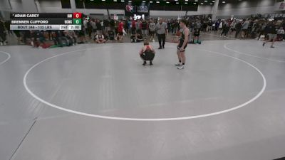 132 lbs Cons. Sub-quarters - Brennen Clifford, Union County Wrestling Club vs Adam Carey, Immortal Athletics WC