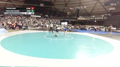 Boys 4A 106 lbs 3rd Place Match - Yestin Ruiz, Olympia vs Braxton Baker, Tahoma