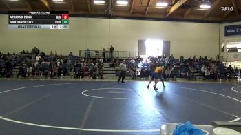 133 lbs Quarterfinal - Saxton Scott, Cal State Bakersfield vs Atridad Feizi, Menlo College