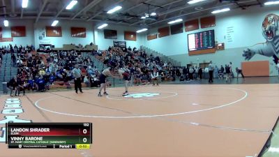 132 lbs Cons. Round 1 - Vinny Barone, St. Mary Central Catholic (Sandusky) vs Landon Shrader, Elgin