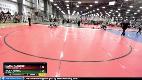 140 lbs Rd# 6- 9:00am Saturday Final Pool - Ricky Jewell, PA Blue vs Mason Carnrite, Virginia Hammers