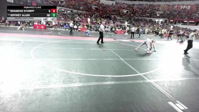 84 lbs Quarterfinal - Brandon Stumpf, Neenah Youth Wrestling vs Jeffrey Allen, Iowa-Grant Wrestling Club
