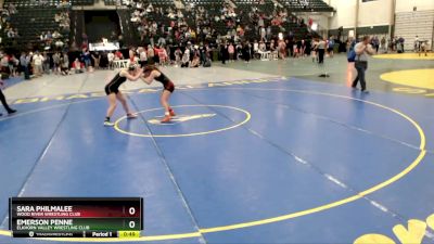 122-133 lbs Cons. Semi - Emerson Penne, Elkhorn Valley Wrestling Club vs Sara Philmalee, Wood River Wrestling Club