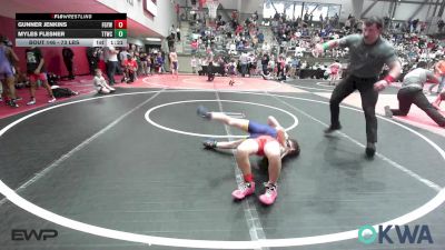 73 lbs Rr Rnd 3 - Gunner Jenkins, Fort Gibson Youth Wrestling vs Myles Flesner, Team Tulsa Wrestling Club