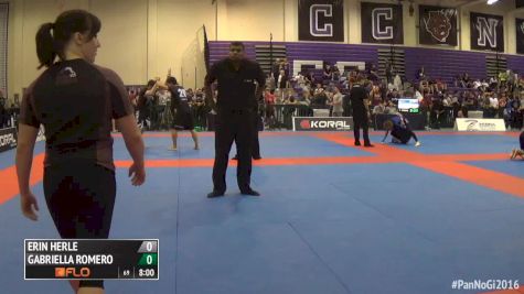 Erin Herle vs Gabriella Romero 2016 IBJJF Pan No-Gi