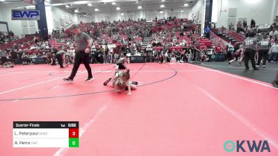 47-51 lbs Quarterfinal - Laken Peterpaul, Iron Will Wrestling Club vs Aubrey Petro, Cowboy Wrestling Club