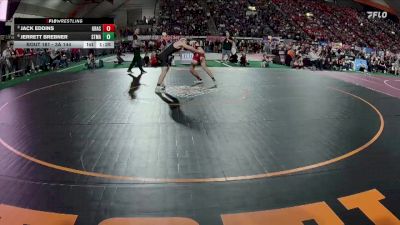 3A 144 lbs Quarterfinal - Jack Eddins, Grace vs Jerrett Brebner, St. Maries