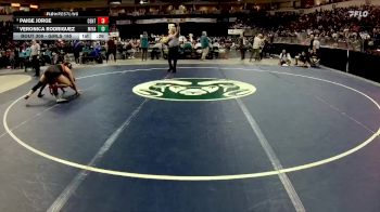 Girls 165 lbs Cons. Semi - Veronica Rodriguez, Miyamura vs Paige Jorge, Centennial