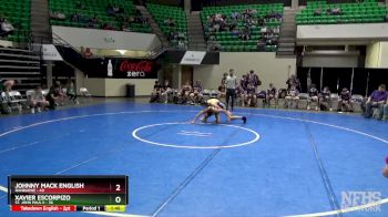 128 lbs Finals (2 Team) - Johnny Mack English, Ranburne vs Xavier Escorpizo, St. John Paul II