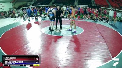 175 lbs Quarters & Wb (16 Team) - Leif Larwin, Oregon 1 vs Ethan Hernandez, New Mexico