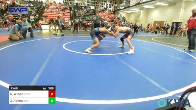 132 lbs Final - Rayke Wilson, Fort Gibson Youth Wrestling vs Zane Agnew, Bartlesville Wrestling Club