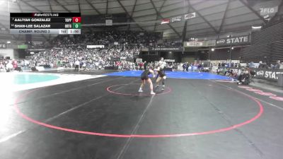 Girls 2A 100 lbs Champ. Round 2 - Aaliyah Gonzalez, Toppenish (Girls) vs Shan-Lee Salazar, Orting (Girls)