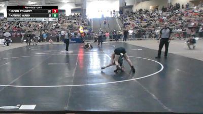 A 120 lbs Quarterfinal - Jacob Stinnett, Upperman High School vs Harold Ward, Greenbrier High School