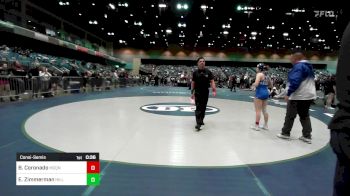 110 lbs Consolation - Bella Coronado, McQueen vs Eva Zimmerman, Hillcrest