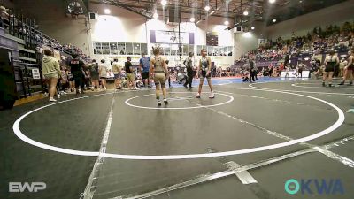 67-70 lbs Rr Rnd 2 - Emeree Calkins, Pawhuska Elks Takedown vs Graycie Card, Tulsa Blue T Panthers
