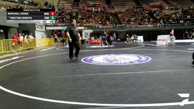 Junior Boys - 157 lbs Cons. Round 4 - Treyton Sheets, Frontier High School Wrestling vs Mitchell Patak, Mesa Verde High School Wrestling