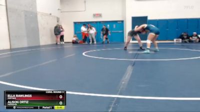 132 lbs Cons. Round 3 - Alison Ortiz, Meridian vs Ella Rawlings, Owyhee