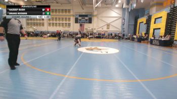 120 lbs Champ. Round 1 - Nazeef Bush, William Penn H.S. vs Drake Rogers, Sussex Tech H S