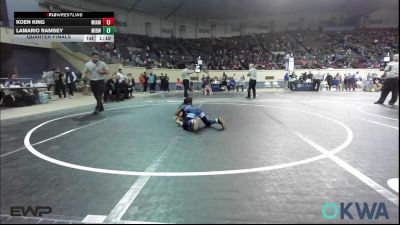 64 lbs Quarterfinal - Koen King, Miami vs Lamario Ramsey, Midwest City Bombers Youth Wrestling Club