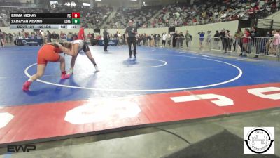 120 lbs Consi Of 16 #2 - Emma McKay, Putnam City vs Zadayah Adams, Lone Grove