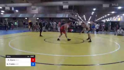 92 kg Cons 8 #1 - Brook Byers, Oregon vs Wolfgang Frable, West Point Wrestling Club