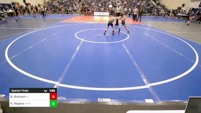 68 lbs Quarterfinal - BrocLee Butman, Eierman Elite vs Kolson Rogers, Springdale Youth Wrestling Club