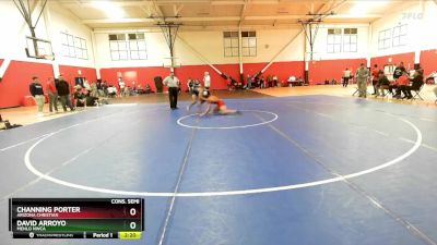 141 lbs Cons. Semi - Channing Porter, Arizona Christian vs David Arroyo, Menlo NWCA