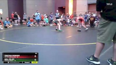 82 lbs Round 1 (4 Team) - Tristan Perkins, MO Outlaws Black vs Ben Milam, Untouchables