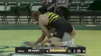 141 lbs Allan Hart, Missouri vs Chase Zollmann, Wyoming