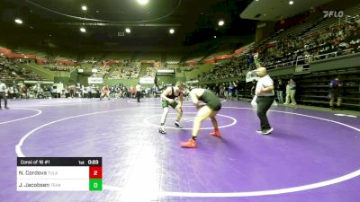 159 lbs Consi Of 16 #1 - Nathan Cordova, Tulare Union vs James Jacobsen, Tehachapi