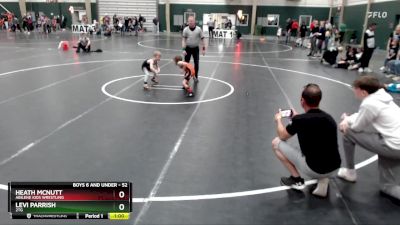 52 lbs Cons. Semi - Heath McNutt, Abilene Kids Wrestling vs Levi Parrish, 2TG