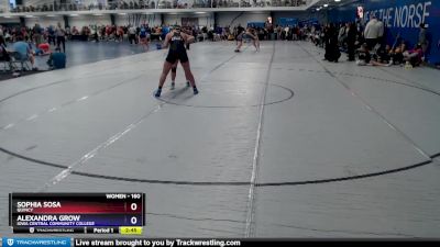 160 lbs Cons. Round 3 - Sophia Sosa, Quincy vs Alexandra Grow, Iowa Central Community College