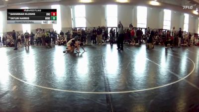 113-119 lbs Quarterfinal - Savannah Kloske, Dinwiddie Wrestling Club vs Taylin Harris, New River Wrestling Club