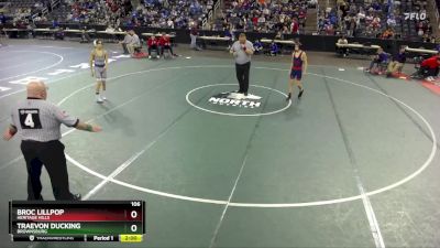 106 lbs Champ. Round 1 - Traevon Ducking, Brownsburg vs Broc Lillpop, Heritage Hills