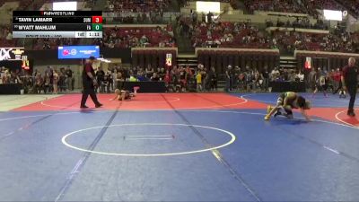 100 lbs Champ. Round 1 - Tavin Lamarr, Combat School vs Wyatt Mahlum, Falls Academy