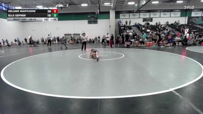 65-70 lbs Round 4 - Ella Gepner, Tonganoxie Wrestling Club vs Delanie Wartchow, Shelton Wrestling Academy