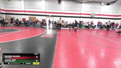 85 lbs Semifinal - Anson Sims, Mules Mat Club vs Hayden Wilson, Open Mats