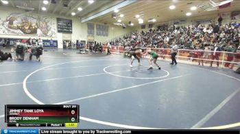 132 lbs Champ. Round 3 - Jimmey Tank Loya, Downey vs Brody Denham, Royal