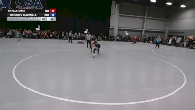 90 lbs Cons. Sub-quarters - Nayeli Rojas, Oklahoma vs Brindley Mazzulla, Hawks Wrestling Club (Lincoln)