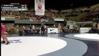 Champ. Round 1 - Keanu Garcia, Lion Of Judah Wrestling Academy vs Benjamin De La Torre, South Hills High School Wrestling