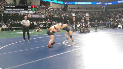 235 lbs Quarterfinal - Gia Coons, Orange Vista (SS) vs Isabella Lorenzana, Marina (SS)