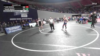 6A Boys 138 lbs Champ. Round 2 - Elliot Mauck, Westview Boys vs Liam Vaughn, Newberg Boys