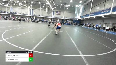 141 lbs Consi Of 16 #2 - Cael McIntyre, American University vs Cael Nasdeo, Penn State - UnAttached