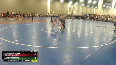 125 lbs Round 1 (8 Team) - Samantha Tobia, Iron Lion Wrestling vs Corah Linnaus, Nebraska Widow Makers