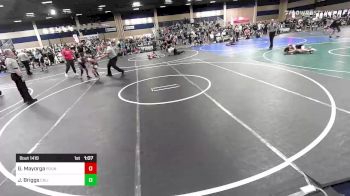 100 lbs Semifinal - Gabriel Mayorga, Pounders WC vs Jessiah Briggs, California Grapplers